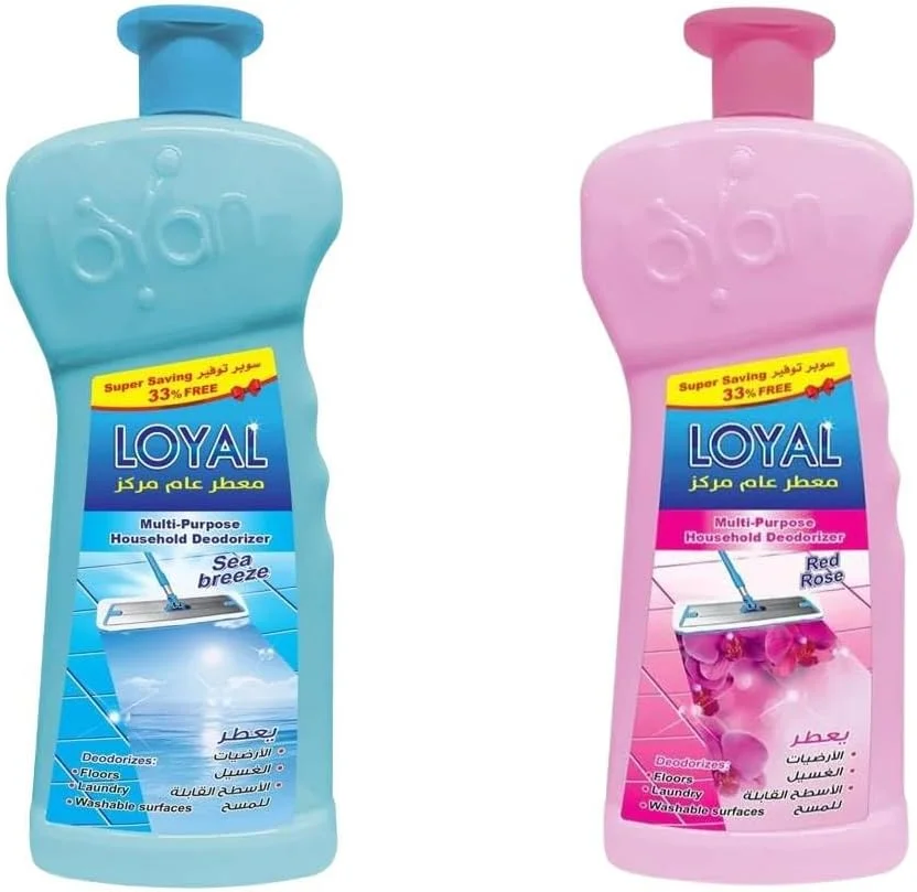 ژل خوشبو کننده چند منظوره خانگی لویال، رایحه نسیم دریا و رز قرمز، بطری 2100 میلی لیتری، مجموعه 2 عددی