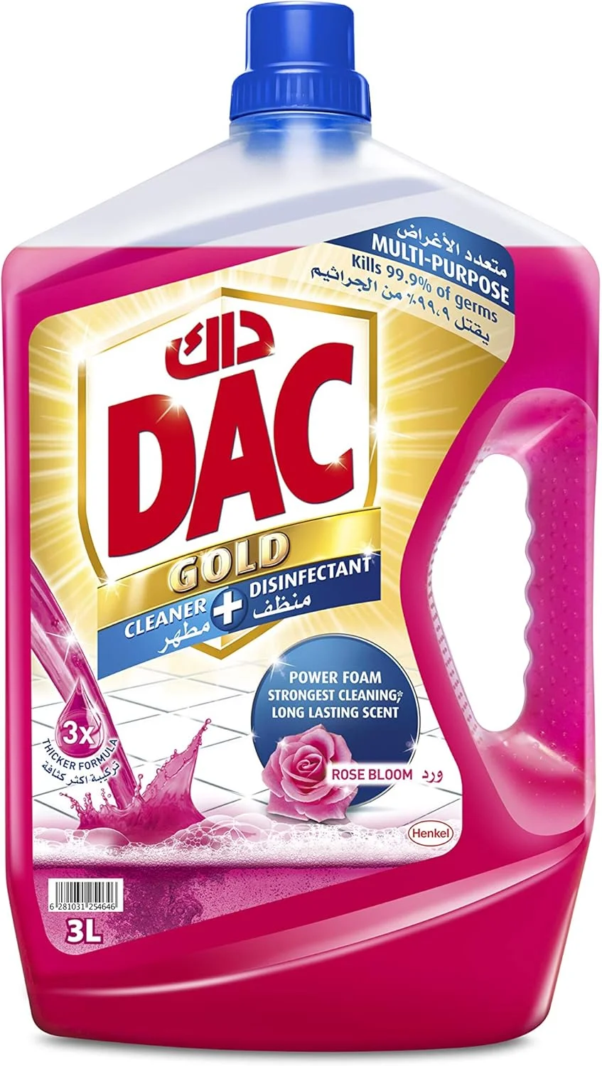 مایع ضد عفونی کننده چند منظوره دَک با رایحه گل رز 3 لیتری