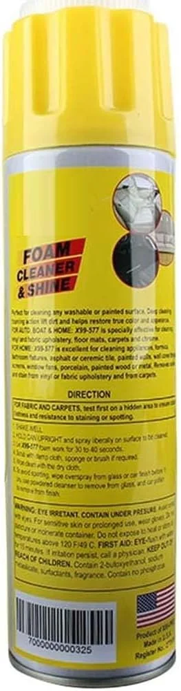 اسپری فوم تمیز کننده و براق کننده چند منظوره - 600 گرم احیا کننده سطوح داخلی | محافظت در برابر اشعه ماوراء بنفش، پاک کننده کثیفی و جرم برای خودرو و منزل