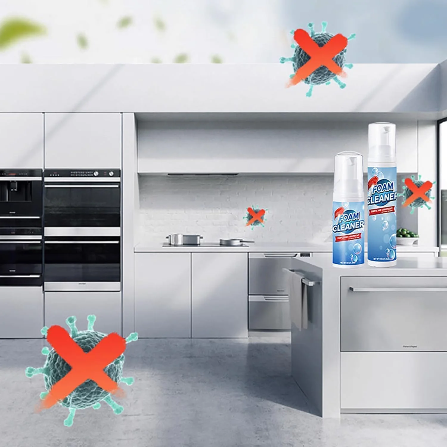 فوم پاک کننده چند منظوره - فقط اسپری و پاک کنید، اسپری پاک کننده همه منظوره، اسپری فوم حباب دار، پاک کننده فوم لکه های روغن سنگین، پاک کننده لکه بر بدون نیاز به آبکشی (3 عدد، 60 میلی لیتر) فوم پاک کننده چند منظوره - فقط اسپری و پاک کنید، اسپری پاک کننده همه منظوره، اسپری فوم حباب دار، پاک کننده فوم لکه های روغن سنگین، پاک کننده لکه بر بدون نیاز به آبکشی (3 عدد، 60 میلی لیتر)