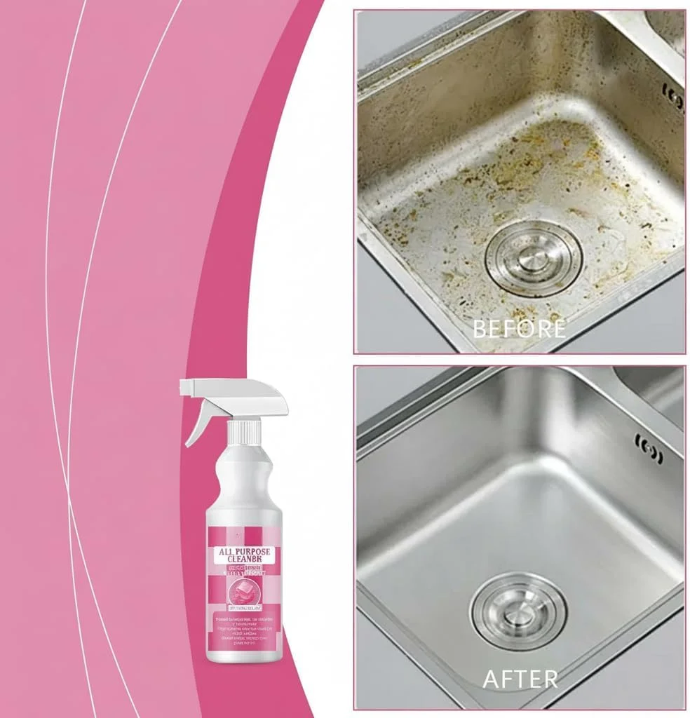 اسپری تمیز کننده چند منظوره، اسپری ضد عفونی کننده و خوشبو کننده برای آشپزخانه، حمام، کف و سطوح، طبیعی و غیر سمی