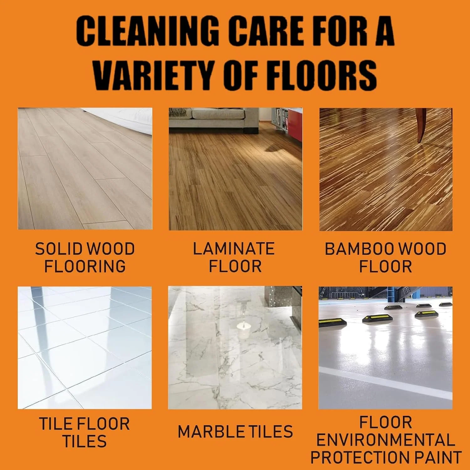 محلول چند منظوره تمیز کننده کف، ایمن و موثر برای تمام سطوح، تمیز کننده و خوشبو کننده بدون آسیب رساندن به کف، محلول ضد عفونی کننده چند منظوره، ایده آل برای خانه و محل کار، 1 عدد