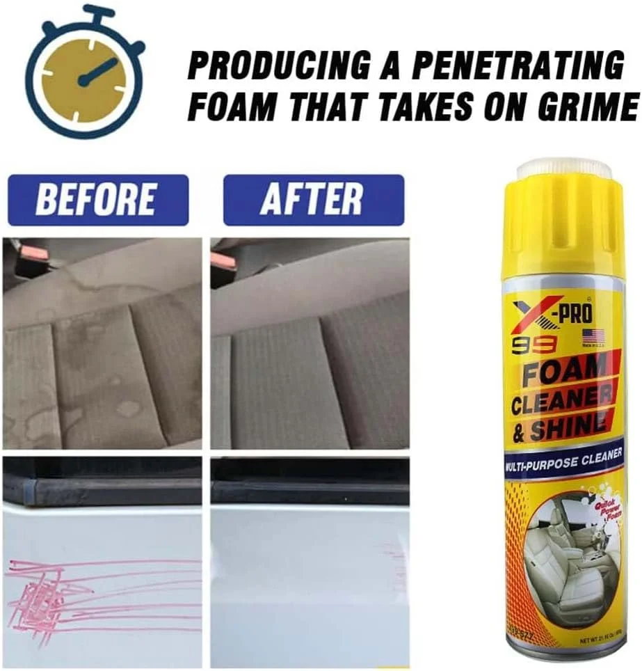 فوم پاک کننده چند منظوره، 600 گرم، ترمیم کننده سطوح داخلی خودرو و منزل، محافظت در برابر اشعه ماوراء بنفش