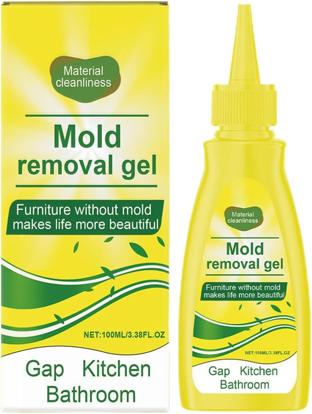 Mold Stain Remover Gel - 100ML Dirt Caulk Removal,Bathroom Grout Cleaner - for Kitchen Bathroom Sink Shower Bathtub Refrigerator Gasket Toilet Seat Mold Stain Remover Gel - 100ML Dirt Caulk Removal,Bathroom Grout Cleaner - for Kitchen Bathroom Sink Shower Bathtub Refrigerator Gasket Toilet Seat