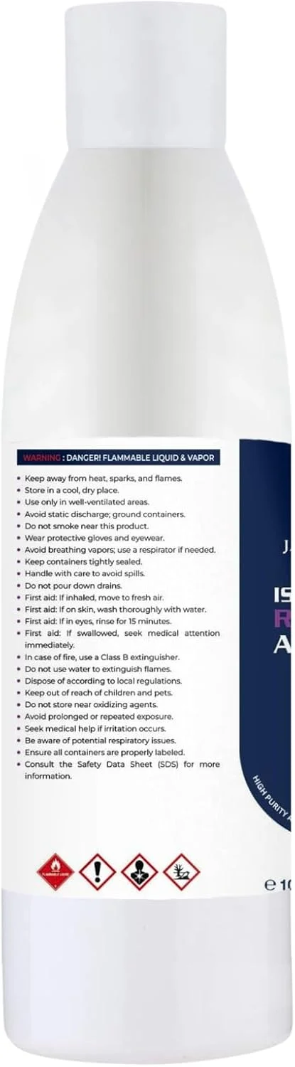 الکل ایزوپروپیل جان لندن، IPA خلوص بالا 99.9% - ضدعفونی کننده و پاک کننده چند منظوره برای سطوح، لوازم الکترونیکی، کمک های اولیه و موارد دیگر - تبخیر سریع، بدون باقی مانده، 1 لیتر