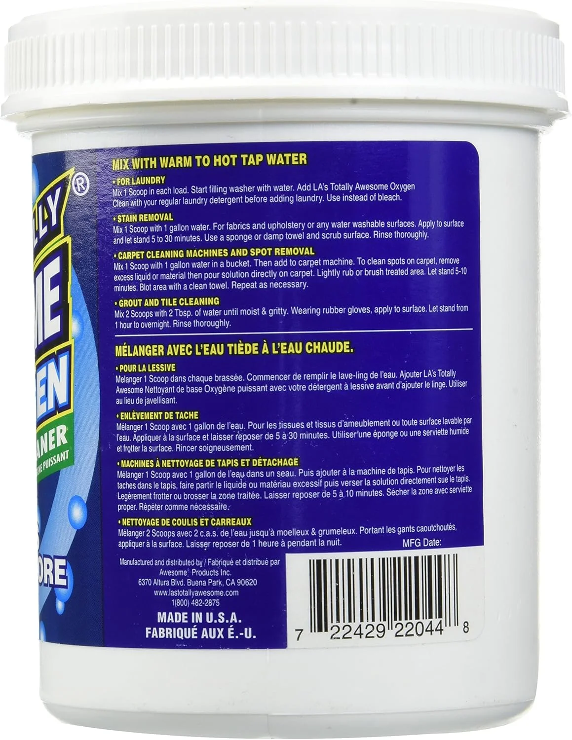 پودر پاک کننده اکسیژن عالی La's، 450 گرم پودر پاک کننده اکسیژن عالی La's، 450 گرم