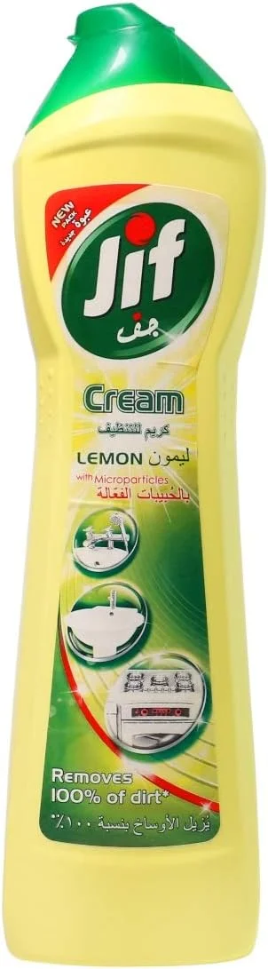 کرم تمیز کننده سطوح Jif - لیمو، 2 عدد 500 میلی لیتری
