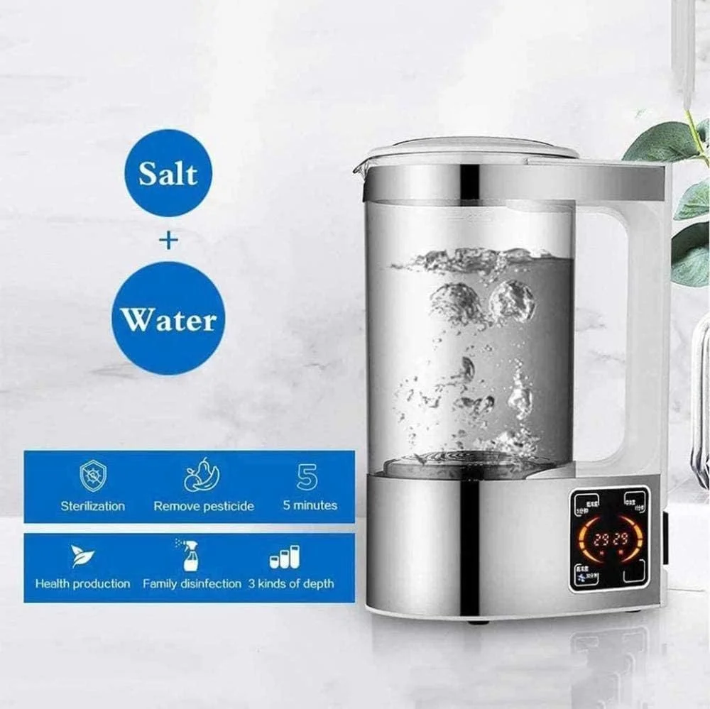 دستگاه تولید آب اسید هیپوکلروس 2000 میلی لیتر، دستگاه ضد عفونی کننده خانگی برای آشپزخانه، حمام، شیشه، فرش و غیره