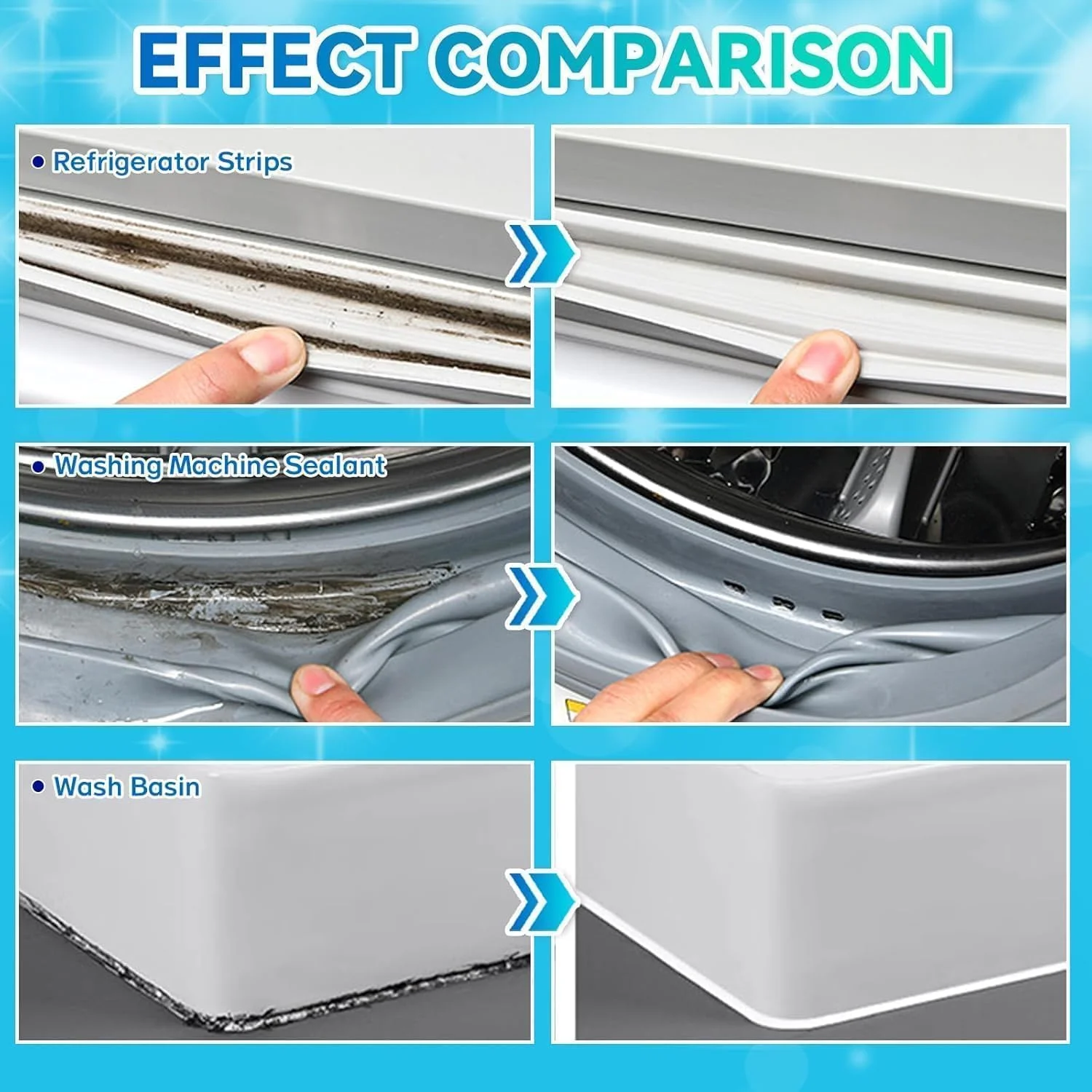 ژل تمیز کننده لکه کپک ابزار HORSEFISH، پاک کننده ماشین لباسشویی 236 میلی لیتری، ژل چند منظوره برای نوارهای یخچال، تمیز کننده دوغاب برای کاشی سینک حمام دوش، محلول تمیز کننده ماشین لباسشویی درب از جلو