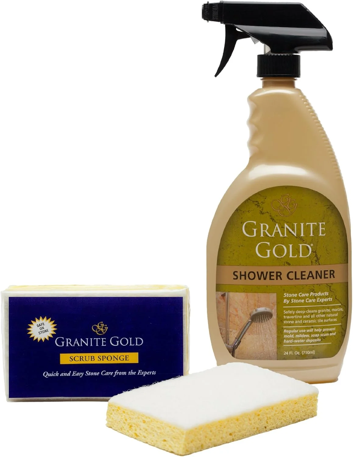 اسفنج اسکراب بدون خش گرانیت گلد، اسکرابر تمیز کننده نایلونی ملایم برای سطوح گرانیت، مرمر، کوارتز، سنگ طبیعی، تک عددی، سفید