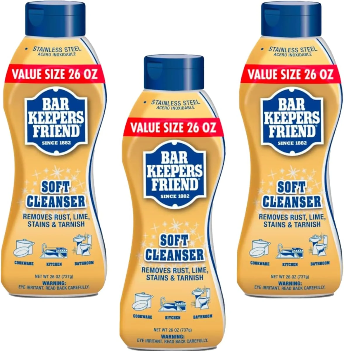 مجموعه نظافت منزل GoodDealsHouse: پاک کننده ملایم بار کیپرز فرندز، 768 میلی لیتر - 3 عدد + برس اسکراب آشپزخانه + اسفنج اسکراب سنگین + حوله تمیز کننده میکروفیبر، 30x40 سانتی متر