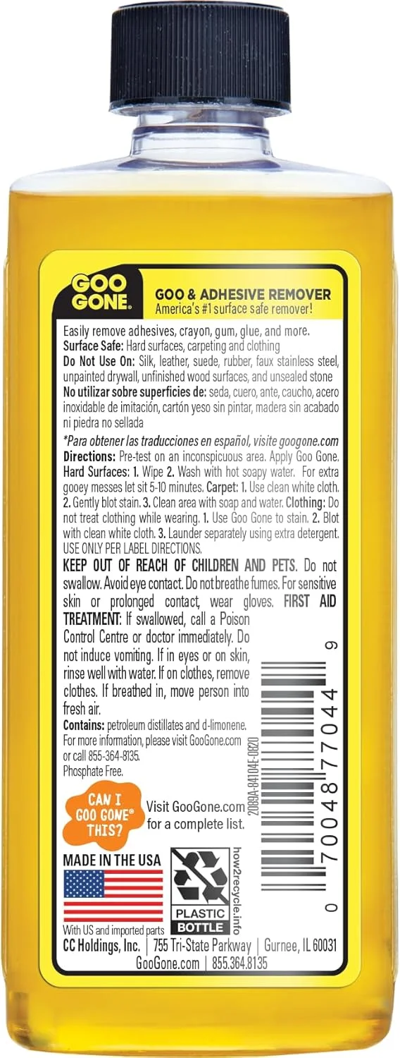 مایع پاک کننده چسب و لکه گوجان اورجینال - 118 میلی لیتر - پاک کننده چسب و مواد چسبنده برای برچسب ها، نوار چسب و لکه های چسبناک، (بسته 3 عددی)