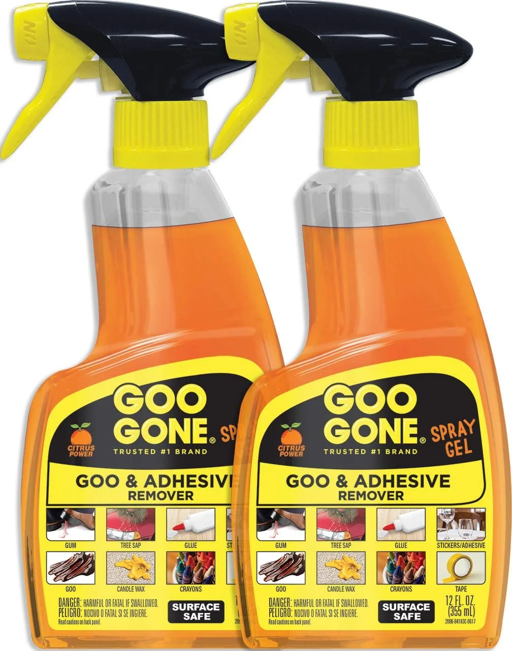 اسپری ژل اصلی Goo Gone، پاک کننده چسب و برچسب - مناسب برای جوهر، صمغ، قطران، برگردان، استیکر سپر و موارد دیگر - 354 میلی لیتر، بسته 2 عددی