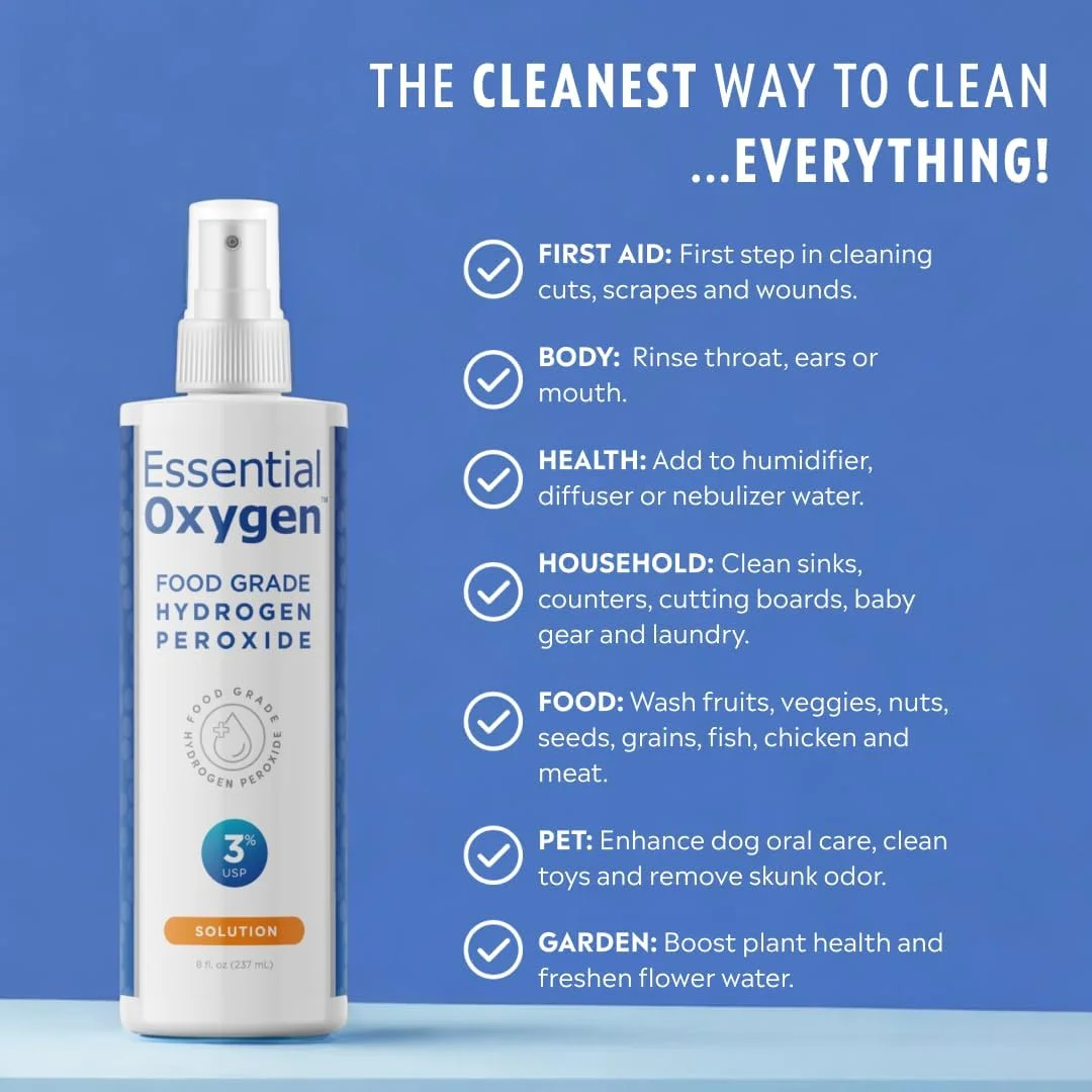 هیدروژن پراکسید گرید غذایی 3% کمک های اولیه، 236 میلی لیتر