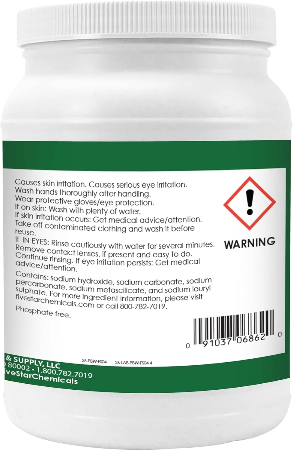 شوینده پودری پنج ستاره PBW، ۴ پوند