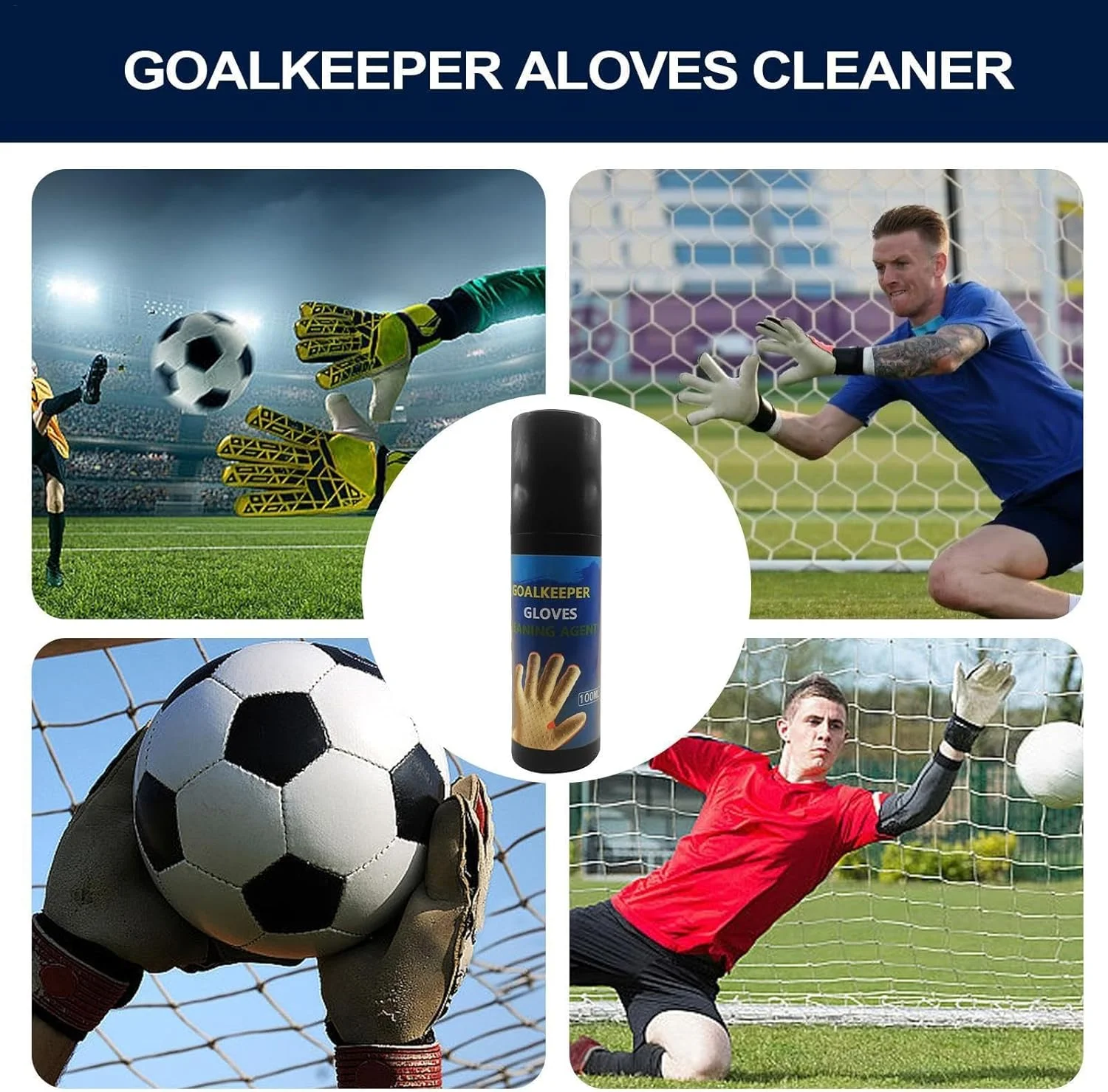 اسپری تمیز کننده دستکش دروازه بانی FDTY، افزایش چسبندگی حرفه ای مسابقه، تمیز کننده دستکش دروازه بان (100 میلی لیتر)