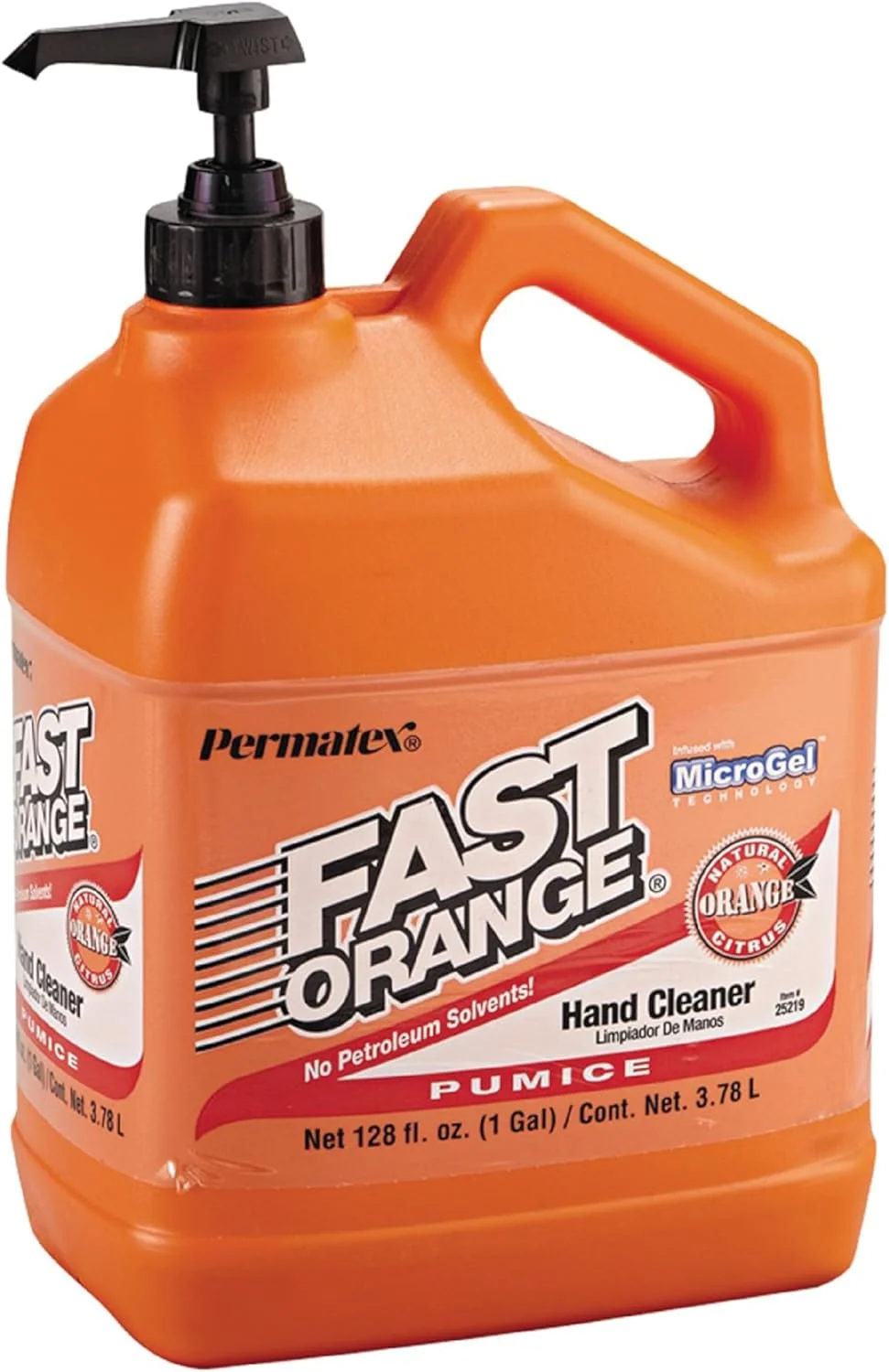 مایع پاک کننده دست پمیسی Fast Orange Permatex 25219 با پمپ، 128 اونس مایع مایع پاک کننده دست پمیسی Fast Orange Permatex 25219 با پمپ، 128 اونس مایع