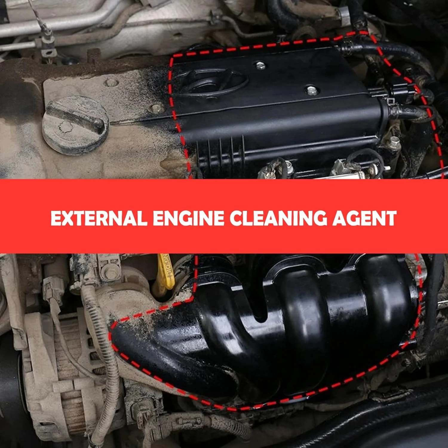 اسپری چربی زدا موتور - شستشوی موتور خودرو، لوازم دیتیلینگ خودرو با عملکرد سریع، ابزار تمیز کننده تولید با ماندگاری طولانی برای نگهداری کامیون و چربی زدایی دریایی