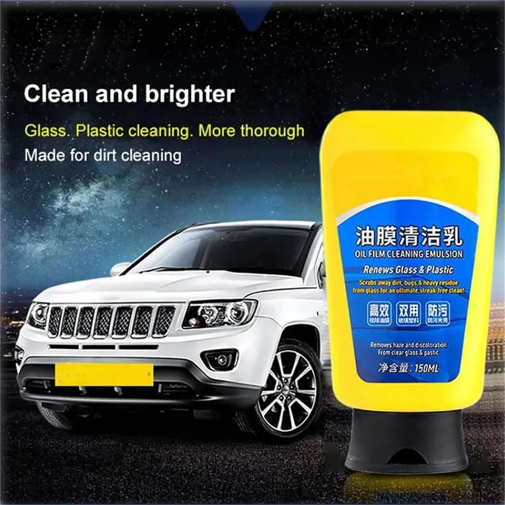 امولسیون تمیز کننده فیلم روغن شیشه، امولسیون تمیز کننده فیلم روغن شیشه خودرو، پوشش سریع اسپری واکس پولیش خودرو شستشوی بدون آب، تمیز کننده شیشه خودرو (1)