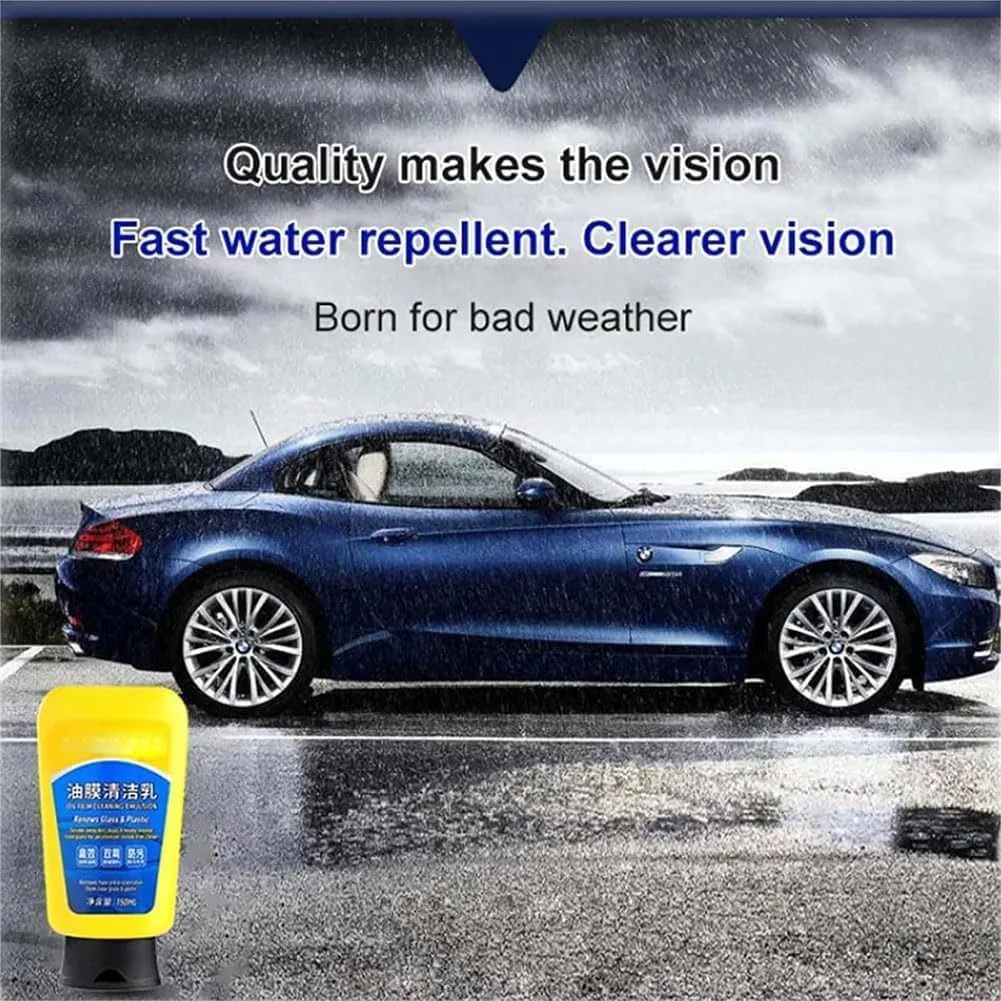 امولسیون تمیز کننده فیلم روغن شیشه، امولسیون تمیز کننده فیلم روغن شیشه خودرو، پوشش سریع اسپری واکس پولیش خودرو شستشوی بدون آب، تمیز کننده شیشه خودرو (1)