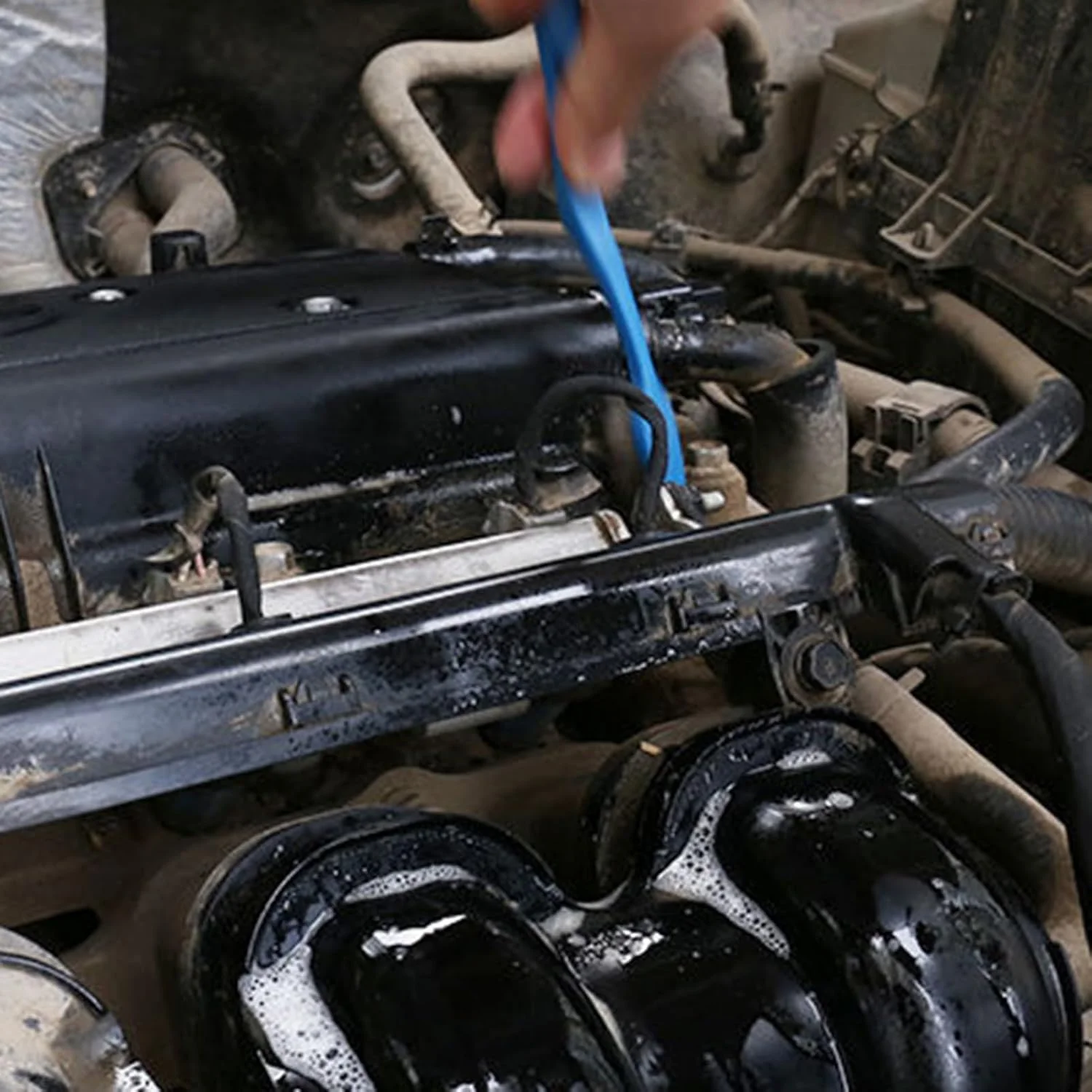 اسپری چربی زدا موتور - شستشوی موتور خودرو، لوازم دیتیلینگ خودرو با عملکرد سریع، ابزار تمیز کننده تولید با ماندگاری طولانی برای نگهداری کامیون و چربی زدایی دریایی