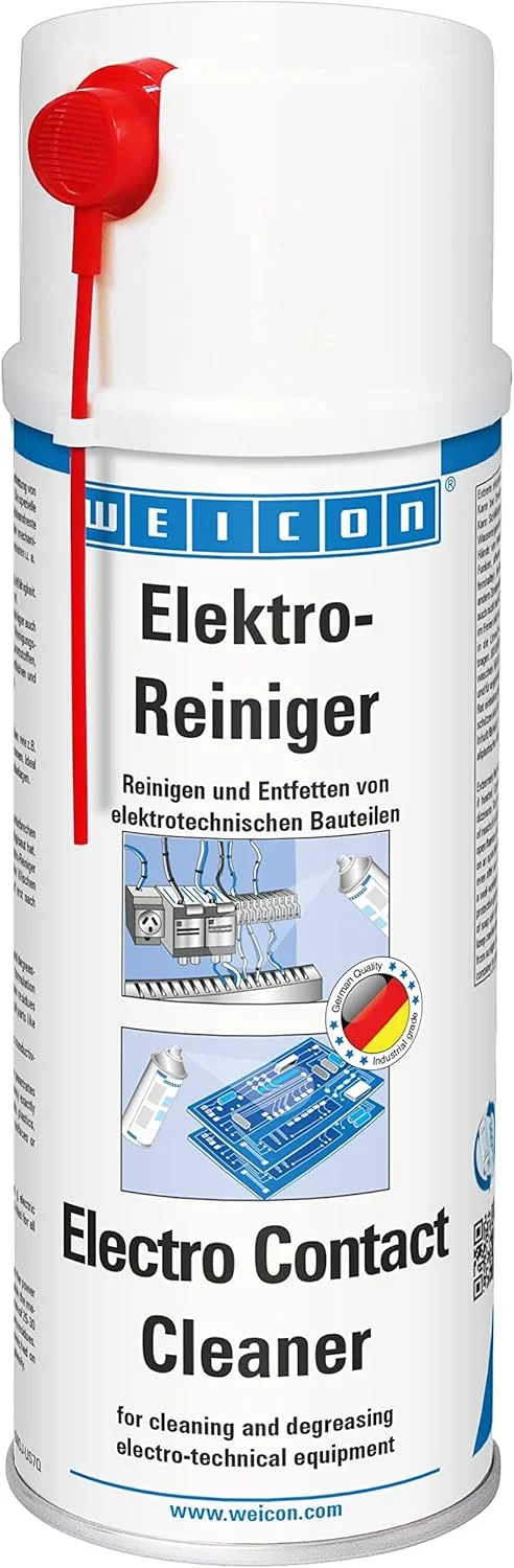 اسپری تمیز کننده اتصالات الکتریکی Weicon | اسپری 400 میلی لیتری برای قطعات الکترونیکی، خوردگی را حل می کند، گرد و غبار و آلودگی را از بین می برد، رسانایی را افزایش می دهد اسپری تمیز کننده اتصالات الکتریکی Weicon | اسپری 400 میلی لیتری برای قطعات الکترونیکی، خوردگی را حل می کند، گرد و غبار و آلودگی را از بین می برد، رسانایی را افزایش می دهد