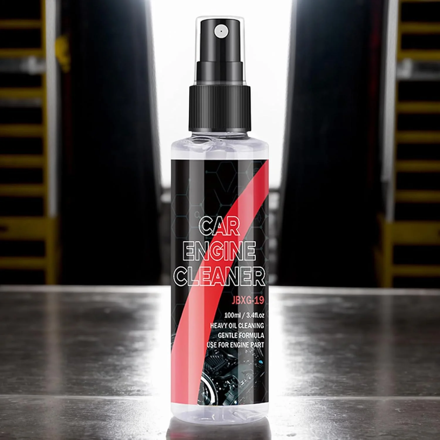 اسپری تمیز کننده موتور، 100 میلی لیتر چربی زدای قوی محفظه موتور - لوازم دیتیلینگ خودرو با تولید طولانی مدت، ابزار تمیز کننده حرفه ای برای از بین بردن لکه های روغن، کثیفی کربن و گرد و غبار