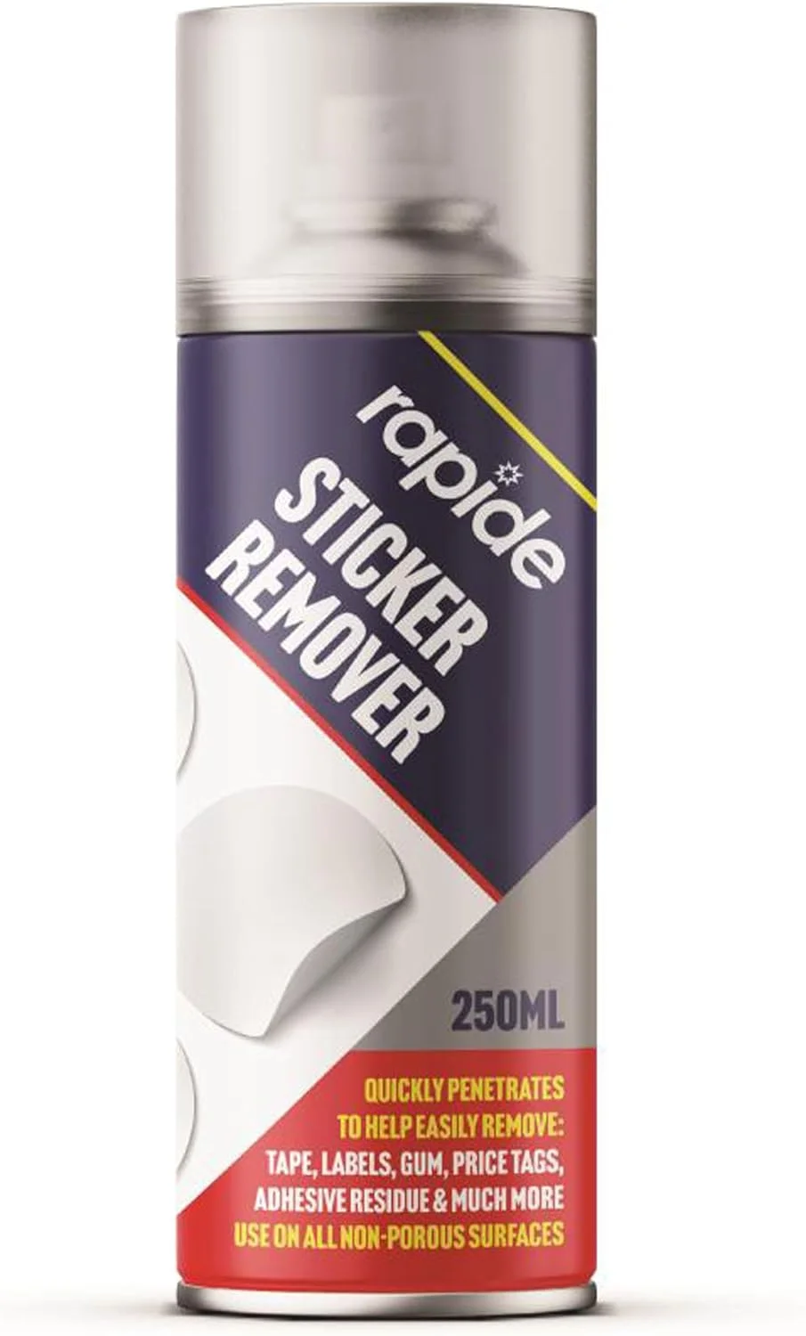 اسپری پاک کننده چسب الیز Rapide، حجم 250 میلی لیتر - کمک به حذف برچسب ها، آدامس، مواد چسبنده، نوار چسب، برچسب قیمت، برچسب های خودرو. ایمن برای استفاده بر روی تمام سطوح غیر متخلخل.