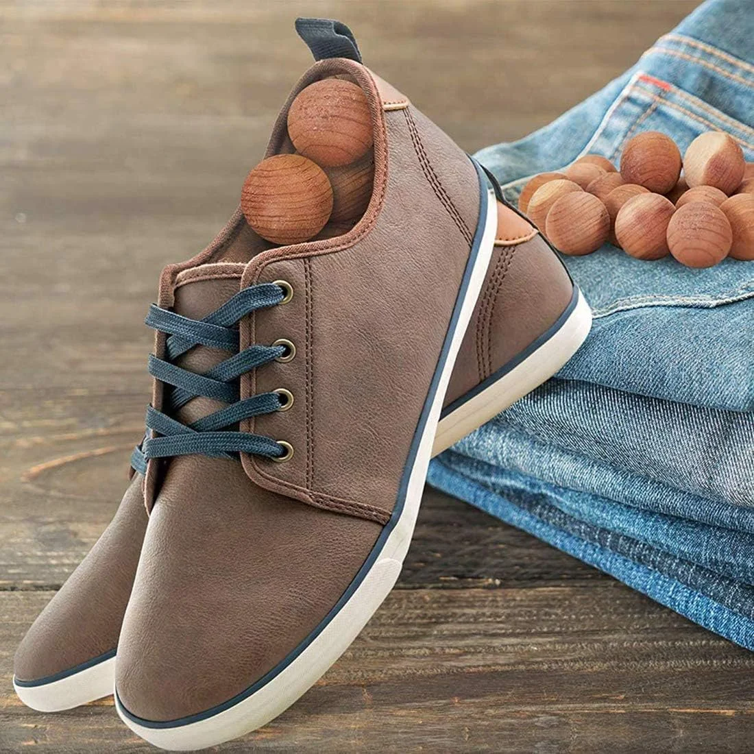 توپک های ضد بید چوبی سدر Electrohome، بسته 50 عددی، با محافظت از بو، خوشبو کننده کمد و کشو