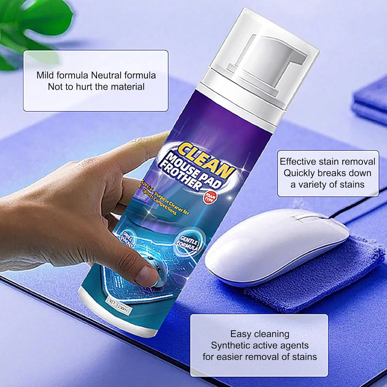 اسپری تمیز کننده لوازم الکترونیکی | محلول تمیز کننده کیبورد 200 میلی لیتری، لوازم تمیز کننده عمیق چند سطحی برای کابل های داده، میز