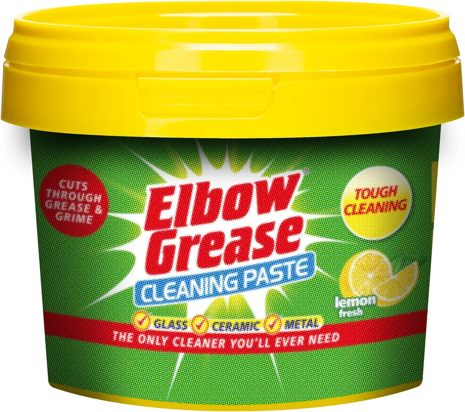 خمیر پاک کننده چند منظوره Elbow Grease با رایحه لیمو، مناسب برای حمام و آشپزخانه، 500 گرم خمیر پاک کننده چند منظوره Elbow Grease با رایحه لیمو، مناسب برای حمام و آشپزخانه، 500 گرم