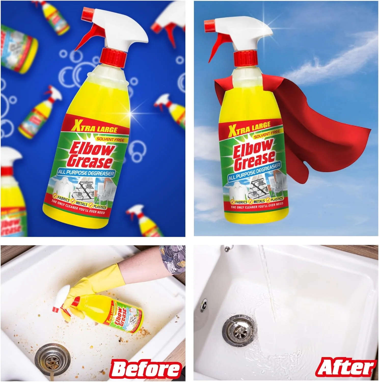 چربی زدا همه منظوره Elbow Grease، سایز خیلی بزرگ، 1 لیتر