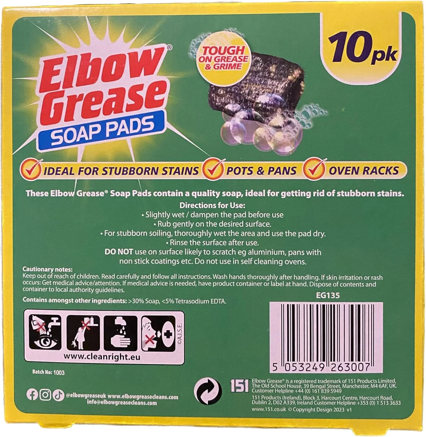 پد صابونی Elbow Grease بسته 10 عددی