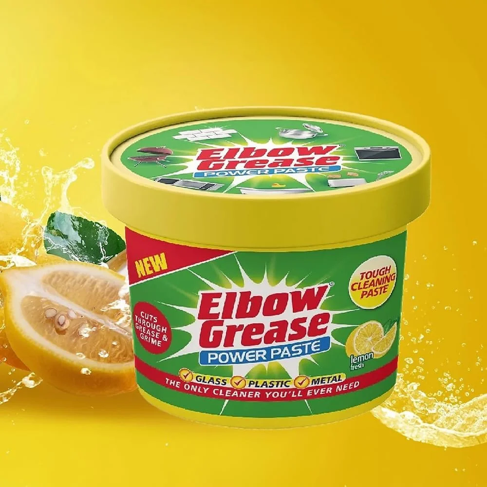 خمیر پاک کننده چند منظوره Elbow Grease، رایحه لیمو، مناسب برای آشپزخانه و حمام، 350 گرم