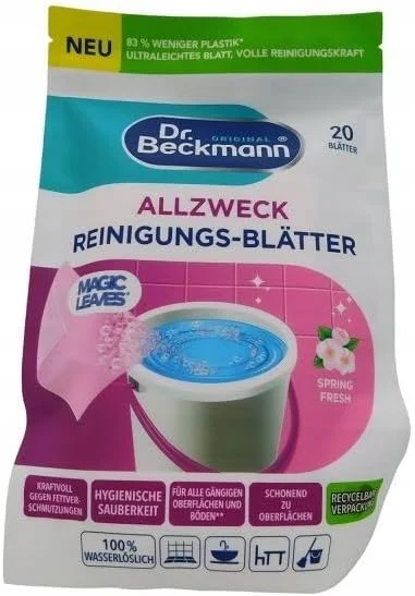 برگه های تمیز کننده چند منظوره با رایحه بهاری دکتر بکمن، 20 عدد