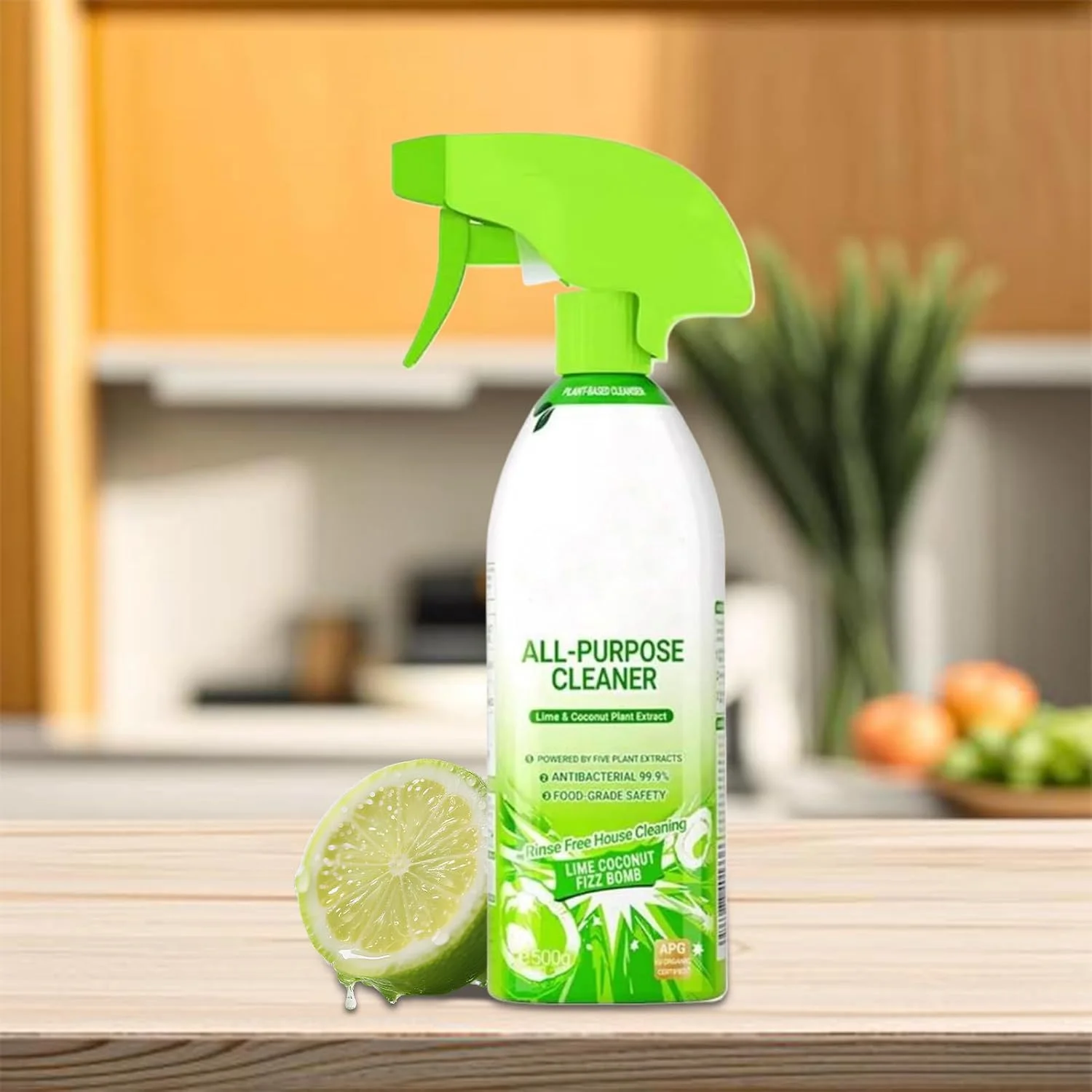 اسپری تمیز کننده - اسپری تمیز کننده چند منظوره سطوح آشپزخانه، محلول 500 گرمی از بین برنده چربی ظروف پخت و پز، حالت دوگانه برای اجاق گاز، یخچال، مایکروویو، خودرو