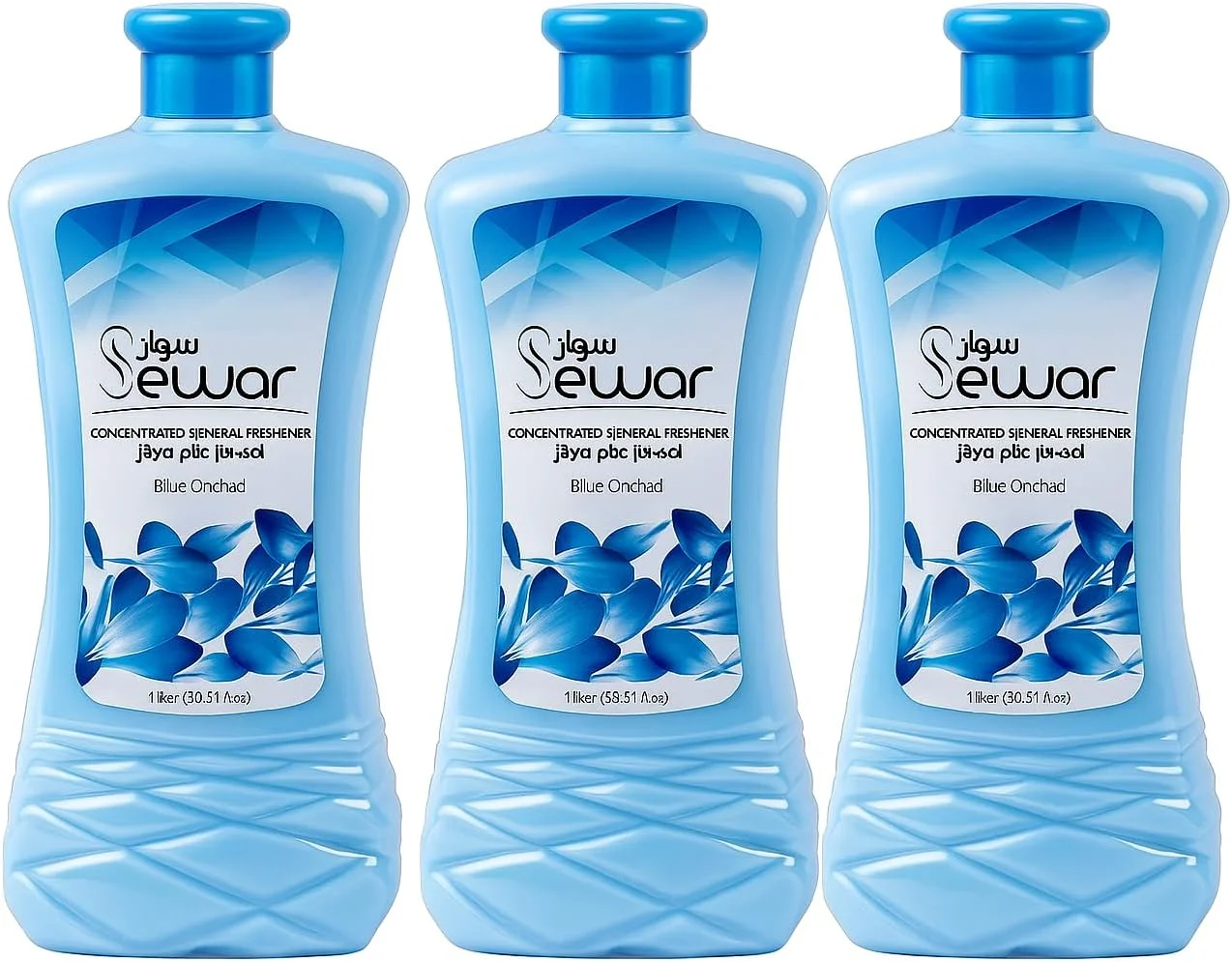 ژل خوشبو کننده و ضدعفونی کننده چند منظوره سطوح و کف شور سوار، رایحه رز - فرمولاسیون غلیظ و ماندگار برای خانه، حمام و تمیز کردن کف، 1000 میلی لیتر (بسته 3 عددی)