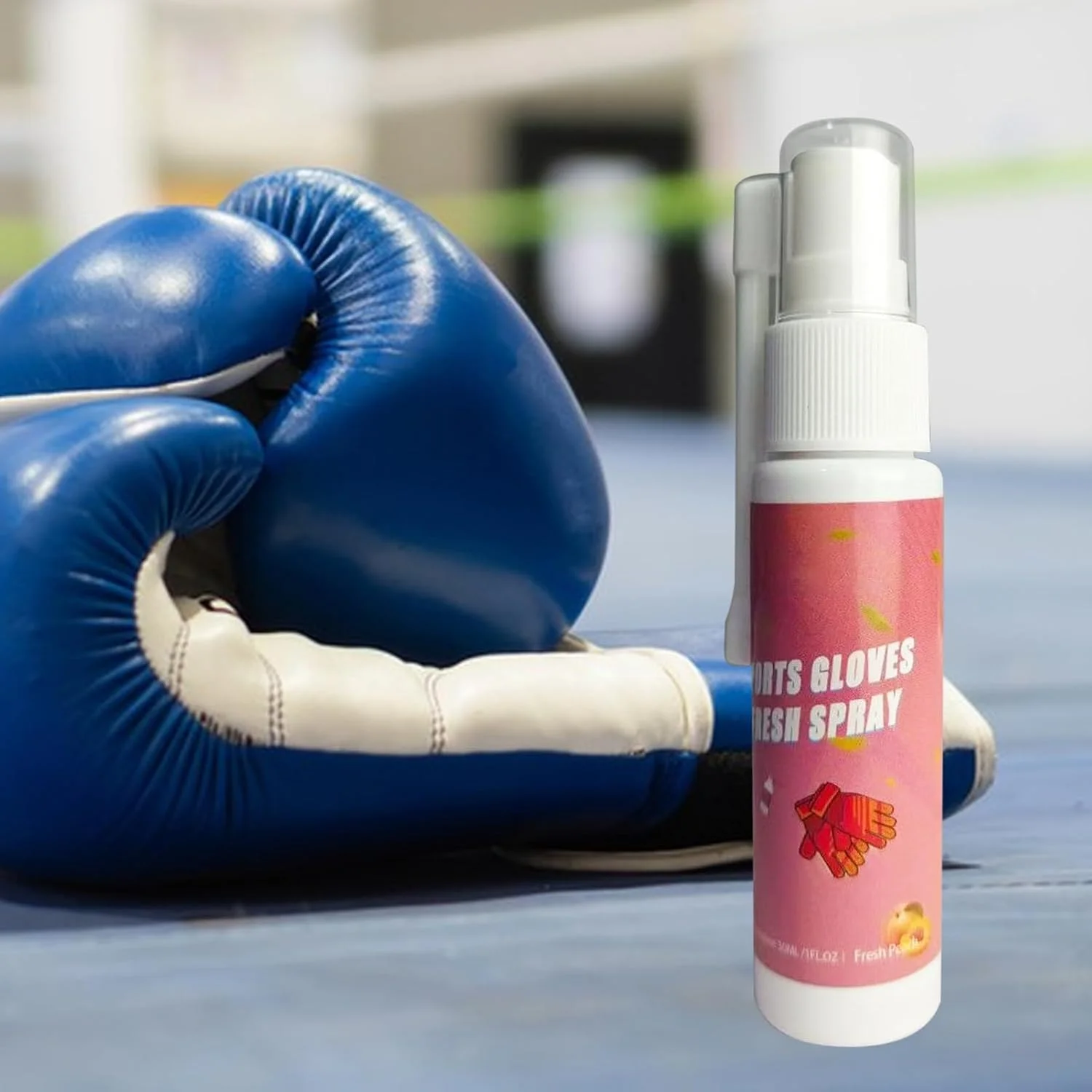 اسپری از بین برنده بوی بد دستکش بوکس 30 میلی لیتر - محافظت در برابر بو - اسپری تمیز کننده برای وسایل ورزشی، کیف باشگاه، چکمه کار، کلاه ایمنی، کفش، پدهای فوتبال و دستکش بوکس