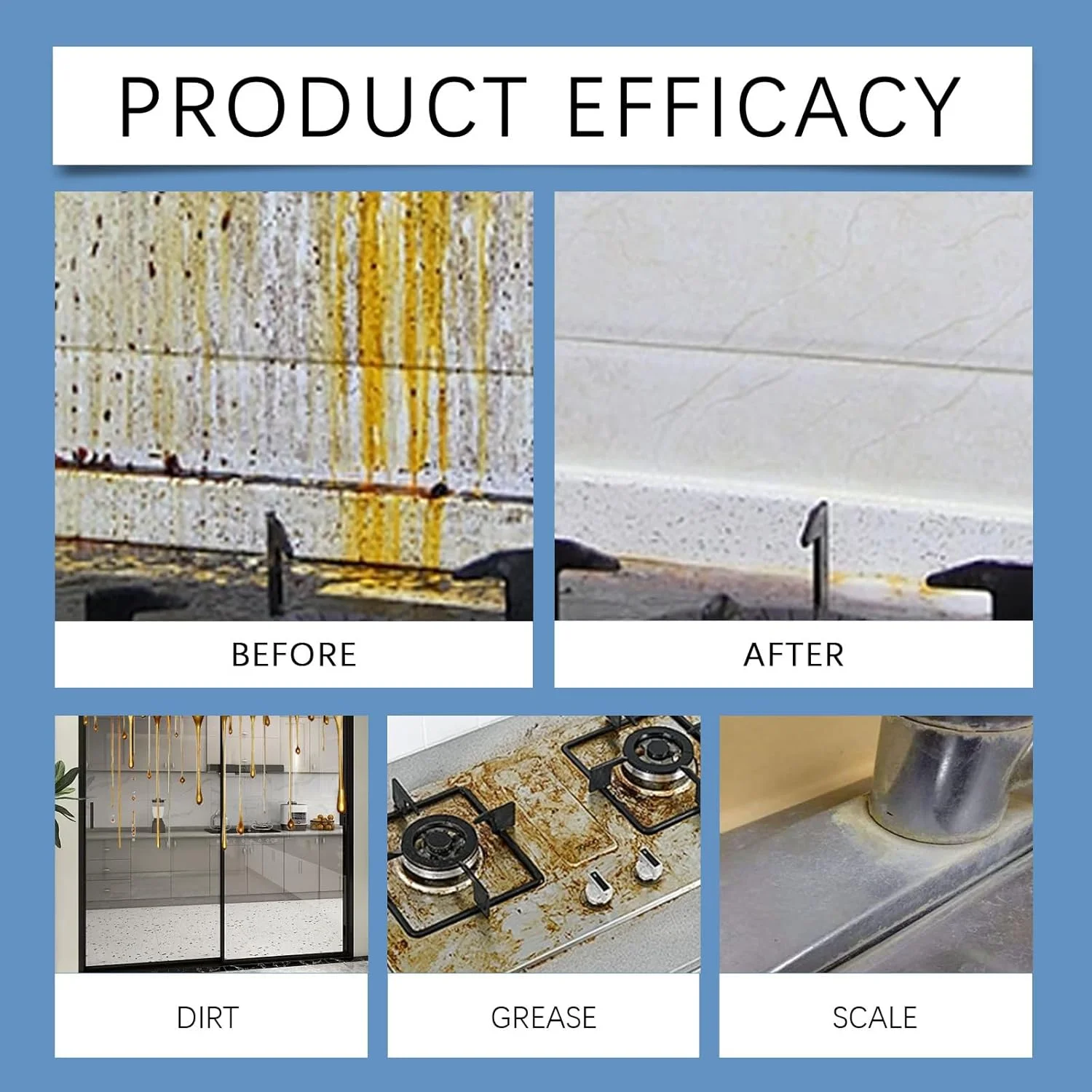 اسپری چربی زدا چند منظوره جدید، اسپری تمیز کننده همه منظوره، تمیز کننده فوم برای آشپزخانه، اسپری از بین برنده جرم و کثیفی برای خانه، برای اجاق گازها و لوازم استیل ضد زنگ (2 عدد)