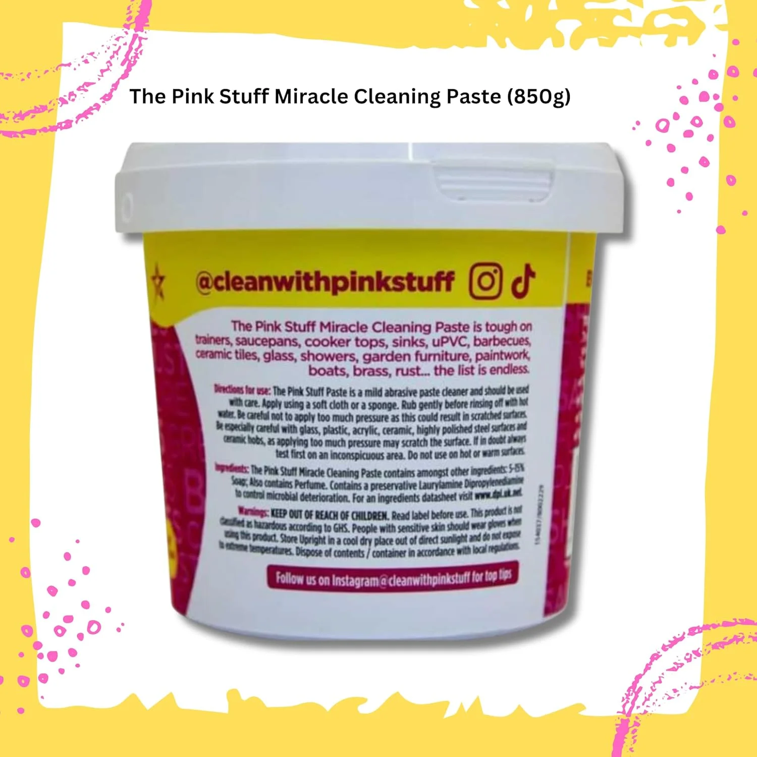 خمیر تمیز کننده معجزه آسای پینک استاف 850 گرمی به همراه دستمال میکروفایبر و برس باریک شکاف برای آشپزخانه، کاشی، دوغاب و حمام توسط Kevagh خمیر تمیز کننده معجزه آسای پینک استاف 850 گرمی به همراه دستمال میکروفایبر و برس باریک شکاف برای آشپزخانه، کاشی، دوغاب و حمام توسط Kevagh