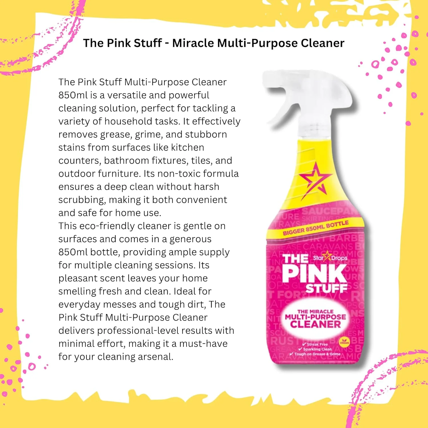 مجموعه نظافتی نهایی Kevagh شامل: پاک کننده چند منظوره پینک استاف، کرم پاک کننده، خمیر تمیز کننده، گردگیر مرطوب، برس شکاف باریک، اسکرابر دسته دار، دستکش و 3 اسفنج صورت خندان