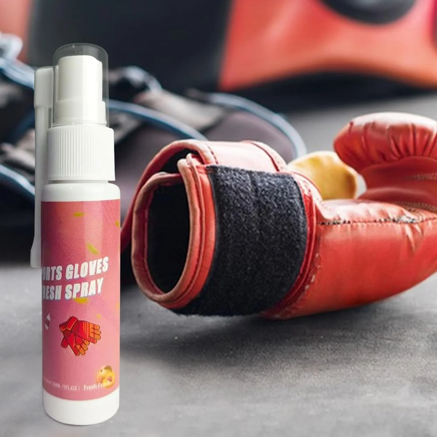 اسپری خوشبو کننده دستکش بوکس 30 میلی لیتر، خوشبو کننده کیف ورزشی، اسپری تمیز کننده برای وسایل ورزشی، کیف های ورزشی، چکمه کار، کلاه ایمنی، کفش، پدهای فوتبال، لباس، دستکش بوکس