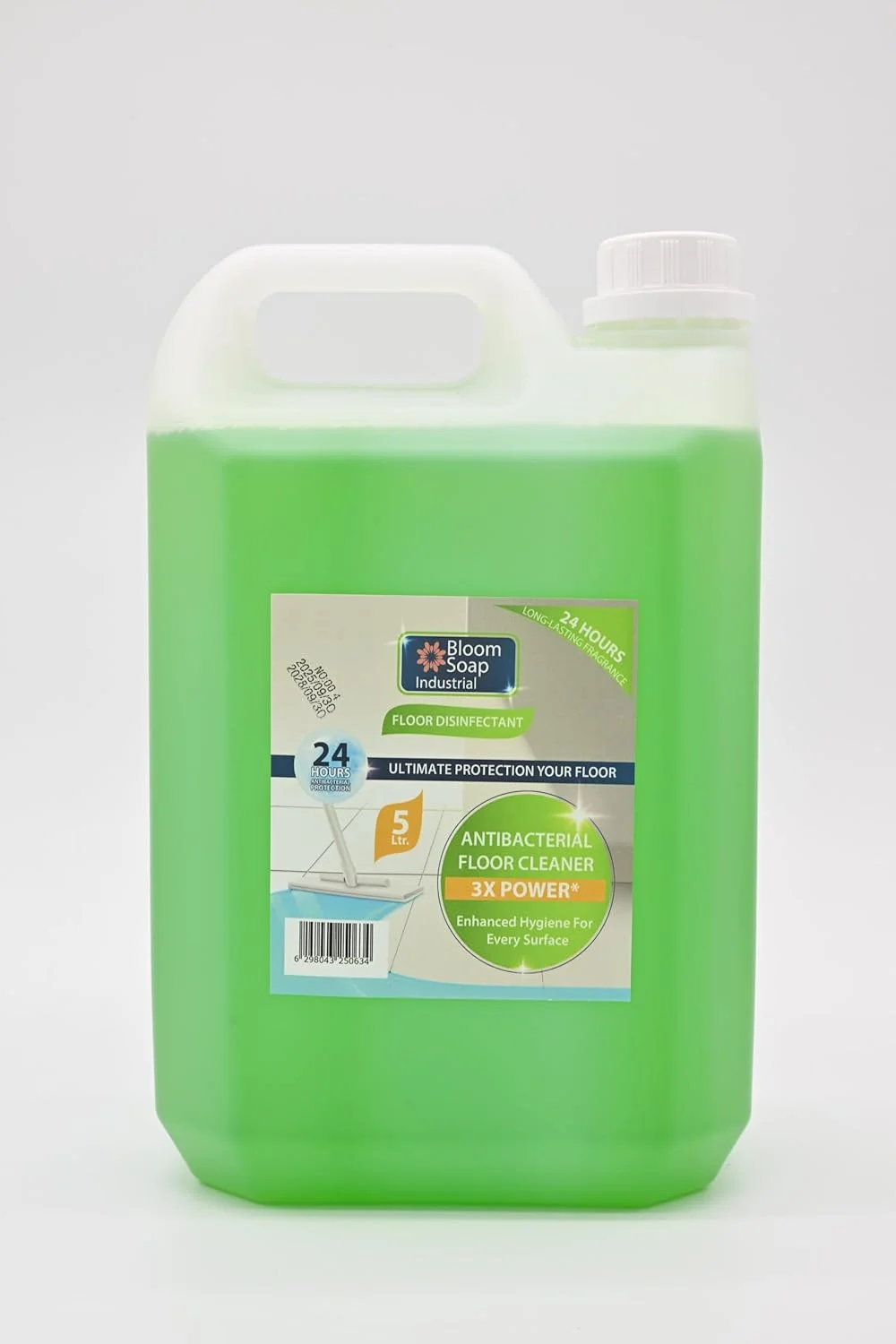 مایع ضدعفونی کننده کف – مشابه دتول | از بین برنده 99.9% میکروب ها | پاک کننده چند سطحی با رایحه طراوت کاج | 5 لیتر