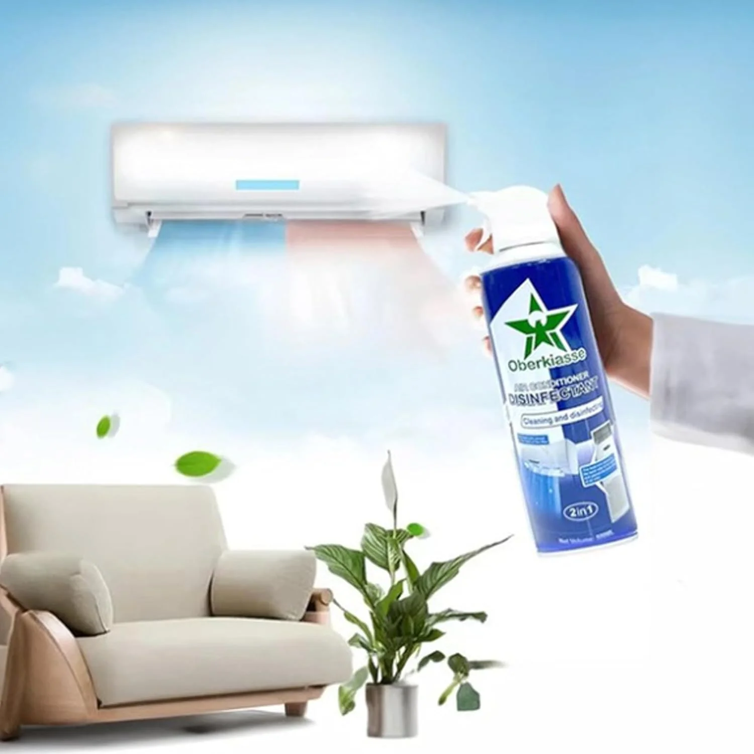 اسپری تمیز کننده عمیق کولر گازی VersaMarts (۵۰۰ میلی لیتر) – ضد باکتری، از بین برنده بو و چربی، فرمول بدون نیاز به آبکشی برای بهبود عملکرد خنک کنندگی