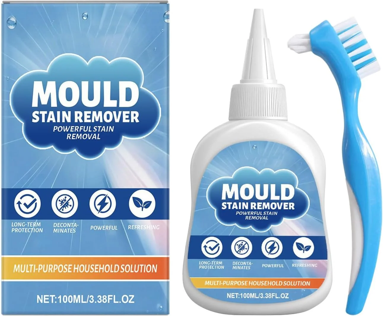 ژل پاک کننده قالب ماشین لباسشویی - پاک کننده قوی 100 میلی لیتری - ژل پاک کننده قالب ماشین لباسشویی - برای حمام، دوش، آشپزخانه، توالت، ماشین لباسشویی، ماشین ظرفشویی، لباسشویی و وان حمام