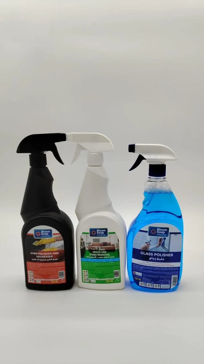 مجموعه پاک کننده ترکیبی - چربی زدای اجاق گاز، لکه بر چند منظوره و پولیش شیشه | پاک کنندگی سه گانه قدرتمند | 3 × 750 میلی لیتر