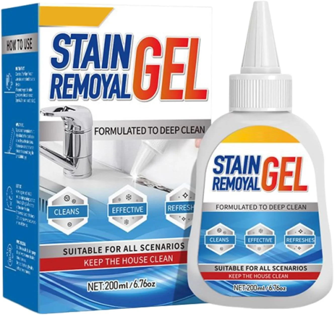 مایع تمیز کننده ماشین لباسشویی، 200 میلی لیتر تمیز کننده دیوار | ژل تمیز کننده سریع الاثر برای دوغاب کاشی، سینک، دیوار، آشپزخانه، ماشین لباسشویی، منزل، حمام