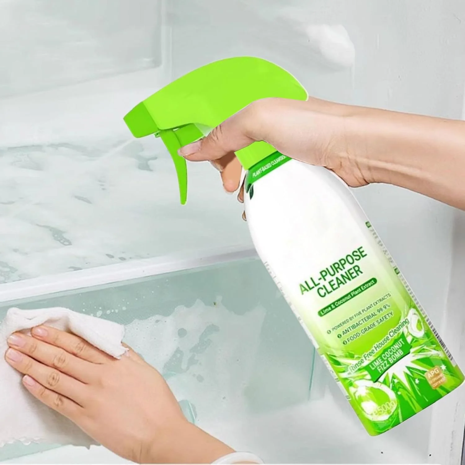 اسپری تمیز کننده همه منظوره | اسپری تمیز کننده سطوح آشپزخانه همه منظوره - 500 گرم محلول خانگی صرفه جویی در زمان، دو حالت برای ظروف آشپزی، مبلمان، فضای داخلی خودرو، خوابگاه