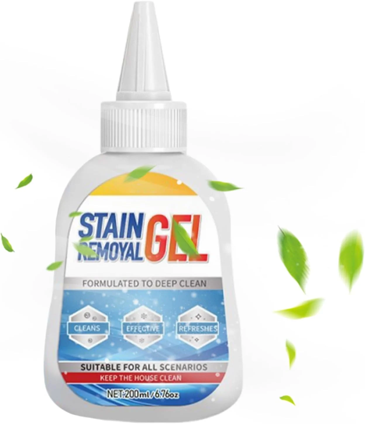ژل لکه بر، پاک کننده دیوار 200 میلی لیتری، ژل تمیز کننده برای کاشی دیوار سینک آشپزخانه حمام، دوغاب، روغن، ماشین لباسشویی، لکه های خانگی