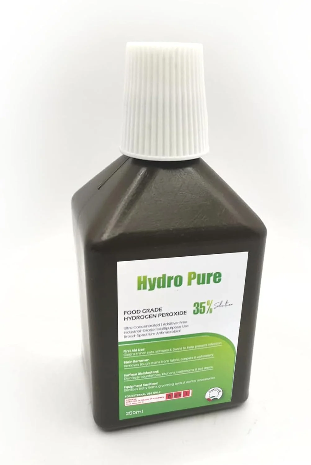 محلول هیدروژن پراکسید ۳۵% خوراکی کینگ ماریوت مدیکال اکویپمنتس HYDROPURE - ۲۵۰ میلی لیتر - ضد عفونی کننده و پاک کننده چند منظوره با خلوص بالا